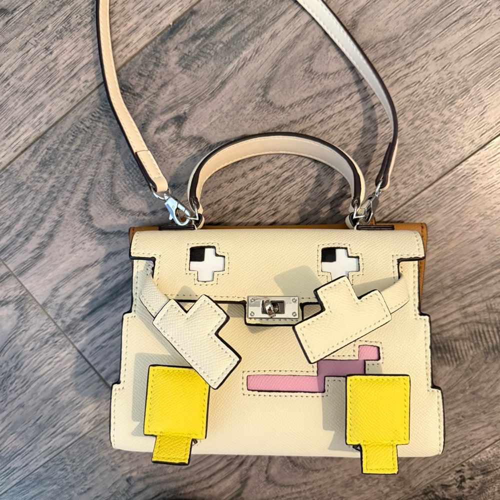 Stylish Cream and Yellow Doll Handbag